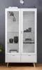 Vitrine Glasschrank Oslo | Skandinavisch | weiß / Sonoma Produktbild-Vorschau 1
