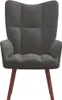vidaXL Poltrona relax in velluto grigio scuro Anteprima dell’immagine prodotto 8