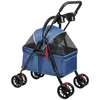 Klappbar Hundewagen 2 in 1 Hundebuggy Bis 15kg,Pet Stroller Produktbild-Vorschau 7