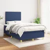 The Living Store Boxspringbett mit Matratze Blau 120x200 cm Produktbild-Vorschau 1