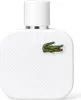 A white bottle of Lacoste L.12.12 Blanc Men Eau De Toilette Spray. Produktbild-Vorschau