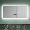 Lustro łazienkowe z oświetleniem LED z zegarem, Bluetooth i Podgląd zdjęcia produktu 1