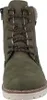 A close-up front view of a green women's boot. Produktbild-Vorschau