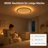 Lámpara de techo LED con luz nocturna de 1800K, 24W. Vista previa de la imagen del producto 5