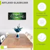 ARTland Glasbild Silber abstrakt auf Grün Größe: 125x50 cm Produktbild-Vorschau 3