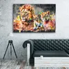 Wandbild Leinwandbild Löwen Graffiti Street Art Kunstdruck Produktbild-Vorschau 3