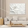 Leinwandbild Weiße 3D-Rosenblüte in voller Blüte 100x70 Produktbild-Vorschau 2