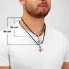 SERASAR | Kožený Náhrdelník pro Muže [Anchor] z Stainless Náhled obrázku produktu 4