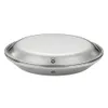 A stainless steel plate with a lid, presented on a white background. Náhled obrázku produktu