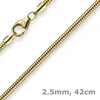 2-5mm-Schlangenkette-585-Gelbgold-42cm Produktbild-Vorschau