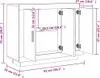 vidaXL Príborník biely 92x35x75 cm Drevo Náhľad obrázku produktu 8