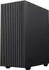 A black computer tower case with a ribbed front panel, shown from a three-quarter angle on a white background. Anteprima dell’immagine prodotto