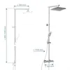Diagrams of a shower set with dimensions. Produktbild-Vorschau