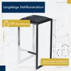 FERRO Barhocker 64 cm Schwarz – Moderner Metall Barstuhl Produktbild-Vorschau 4