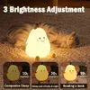 LED Nachtlicht Silikon Birne Touch Nachtlampe USB-Aufladbar Produktbild-Vorschau 4