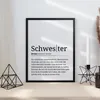 Schwester Poster Definition - Geschwister Geschenk Wandbild Produktbild-Vorschau 3