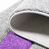Tapis élégant à l'aspect ondulé | en gris lilas& blanc Voir les images du produit 7