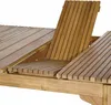 A close-up view of a wooden table with an extendable section. Produktbild-Vorschau