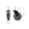FlexiSpot Bürostuhl Rollen 5er-Set, leise Gummirollen 11x22 Produktbild-Vorschau 4