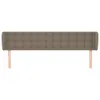 The Living Store Kopfteil mit Ohren Taupe 203x23x78/88 cm Produktbild-Vorschau 4