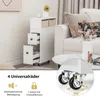 COSTWAY Carrello per nicchia con rotelle, cassetti, cestini Anteprima dell’immagine prodotto 5