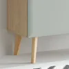 Wohnzimmer Vitrine in Grün Matt mit Eiche STOCKTON-61 Produktbild-Vorschau 3