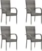 vidaXL Chaises de jardin empilables 2 pcs. Poly rotin noir Voir les images du produit 17