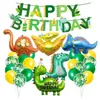 Dino Geburtstag Deko Set, Dinosaurier Folienballons, Happy Produktbild-Vorschau 1