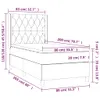 vidaXL Boxspringbett mit Matratze Creme 80x200 cm Stoff -  Produktbild-Vorschau 3