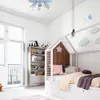 Lampe de plafond pour chambre d'enfant, LED bleue, culot Voir les images du produit 4