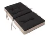 A black and beige cushion for a swing or bench, shown on a white background. Náhled obrázku produktu