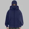 ASKSA Balaclava Zip Hoodie Herren Damen Einfarbig Produktbild-Vorschau 2