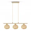 Luxolar LED závěsné svítidlo 3 žárovky E27 ratan Boho Náhled obrázku produktu 1