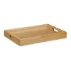 Relaxdays Serviertablett Bambus 2er-Set, erhöhter Rand, Produktbild-Vorschau 6