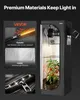 A marketing image showcasing a grow tent with a plant inside, highlighting its materials and features. Anteprima dell’immagine prodotto