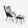 Fauteuil avec pouf au design moderne Patchwork Patchy Plus Voir les images du produit 3