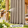 Outdoor Vorhang 254x214 cm Taupe Ösen Thermovorhang Produktbild-Vorschau 9