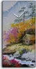 Dekor Leinwand Uhr Wandbilder 30x60 Malerei Abstrakte Berge Produktbild-Vorschau 1