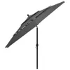 vidaXL Sonnenschirm mit Aluminium-Mast 3-lagig Anthrazit Produktbild-Vorschau 2