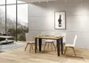 Klapptisch 120/200x45/90 cm Gestell Flame Double Oak Nature Produktbild-Vorschau 4