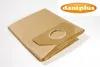 A product image of a brown paper vacuum cleaner bag with a card insert, with the 'daniplus' logo in the top right corner. Produktbild-Vorschau