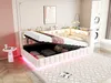Gestoffeerd bed 90x200 cm, slaapbank met LED-verlichting, Productafbeelding-voorbeeld 8