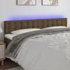 LED Kopfteil Dunkelbraun 180x5x78/88 cm Stoff Produktbild-Vorschau 2