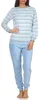 Eleganter Damen Frottee Pyjama langarm mit Bündchen in Produktbild-Vorschau 3