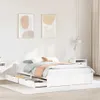 vidaXL Massivholzbett ohne Matratze Weiß 140x200 cm Produktbild-Vorschau 2