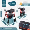 Gehhilfe Klappbar XXL Rollator bis 204 kg Mobiclinic Produktbild-Vorschau 2