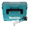 A teal Makita storage case and a teal and silver Makita cordless angle impact wrench are displayed on a white background. Anteprima dell’immagine prodotto