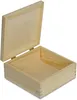An open wooden box with its lid hinged open, shown against a white background. Produktbild-Vorschau