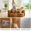 2-in-1 Bouclé Schlafsofa, modulares Bodensofa mit Kissen Produktbild-Vorschau 7