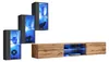 3x Wandschrank Wohnwand Set 4tlg Wohnzimmermöbel Wand Produktbild-Vorschau 1
